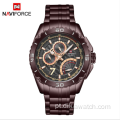 NAVIFORCE 9183 Fashion New Large Dial Relógios masculinos de quartzo luminoso Relógios de pulso esportivos